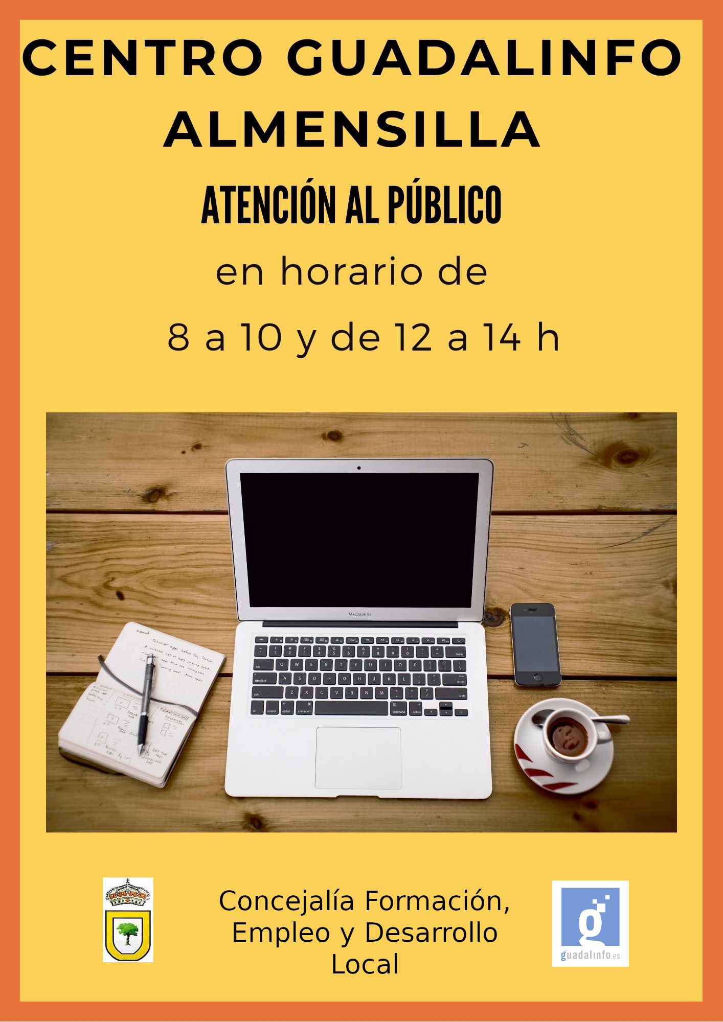 Cartel Atención telemática Público Guadalinfo