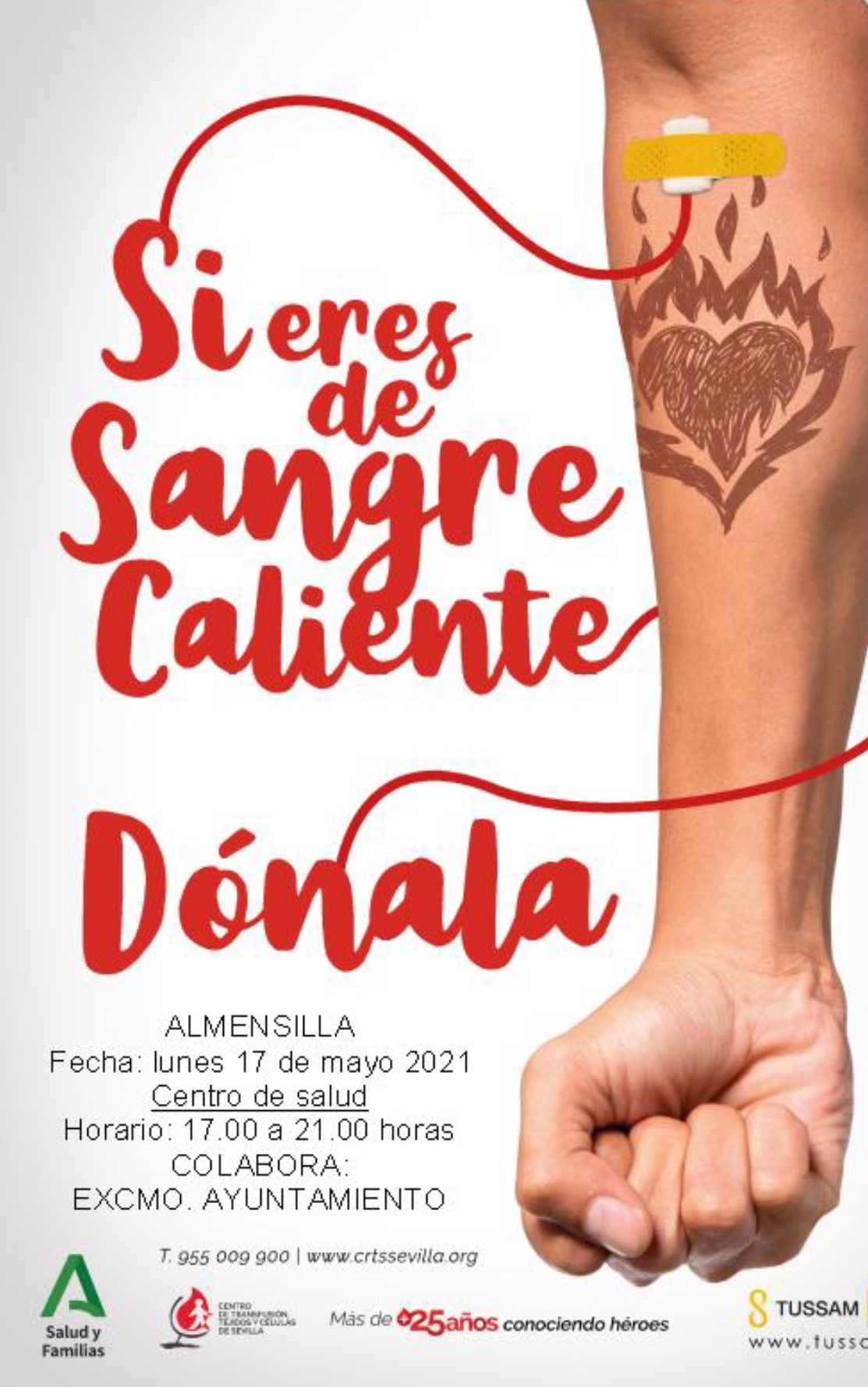 Cartel donación sangre mayo 2021