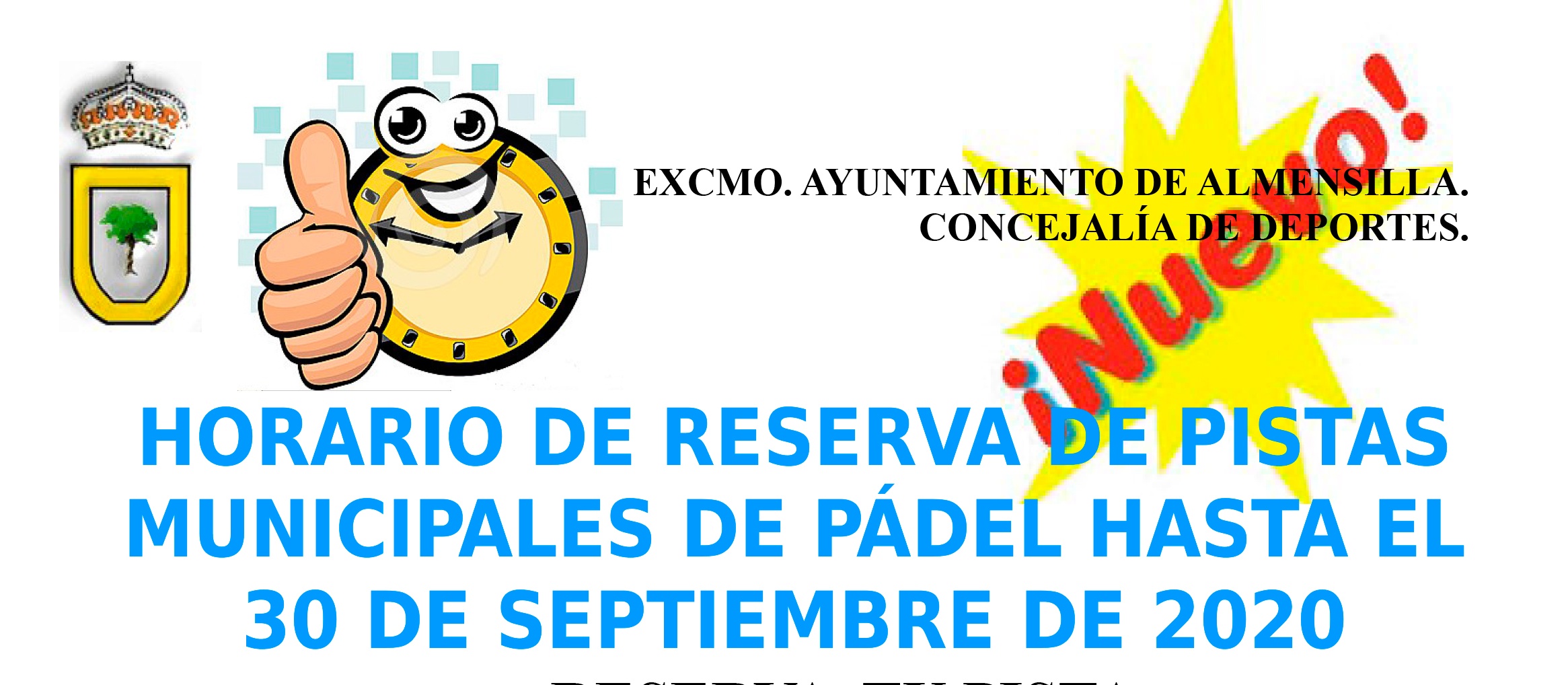 Horarios reserva pistas de pádel en confinamiento modif