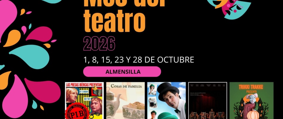 Cartel Festival De Teatro Llamativo Negro y Rosado  (1)